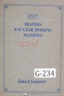 Gould & Eberhardt-Gould Eberhardt Operators Insturction 9H Manufacturing Type Gear Hobbing Manual-9H-No. 9H-01